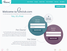 Tablet Screenshot of petclub.com
